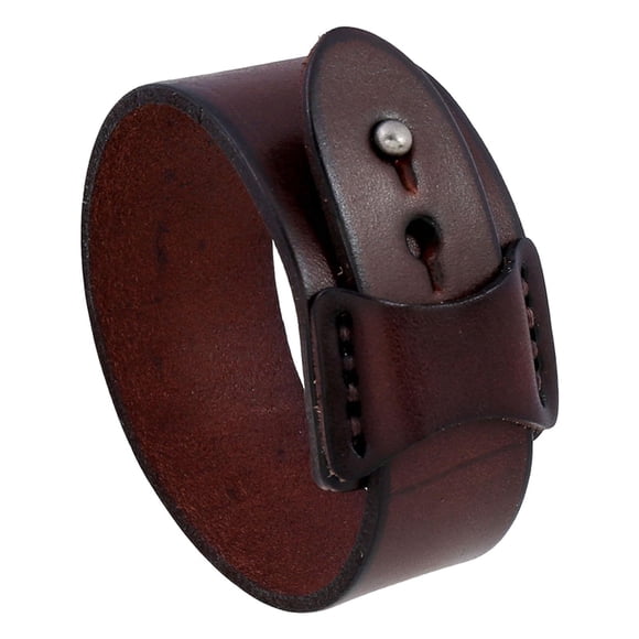 Pulsera Ancha Para Hombre Pulsera De Puño Pulsera Punk Para Uso Diario Marrón