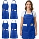 thumbnail image 1 of Delantal tipo babero Utopia Kitchen 4 unidades ajustable azul, 1 of 6
