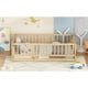 thumbnail image 3 of Twin Size Floor Bed with Slats, Montessori Floor Bed with Fence and Door, Kids Montessori Bed Twin Size, Wood Montessori Floor Bed for Kids, Girls, Boys,Oak., 3 of 3