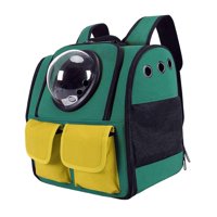 Magideal - Mochila Portátil Para Mascotas, Mochila Transpirable Con Cápsula De Burbujas, Mochila Para Gatos Y Perros, Mochila Para Gatos, Para Conejos Y Gatos Verde