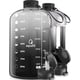 thumbnail image 1 of Botella de agua AQUAFIT de 1 galón (3,78 L) con marcador de tiempo y 2 tapas, 1 of 8