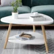 thumbnail image 3 of Mesa De Centro Vintage Triangular 60x60x42cm Madera Blanco, 3 of 5