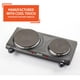 thumbnail image 3 of Placa calefactora eléctrica doble IMUSA Black, 3 of 9