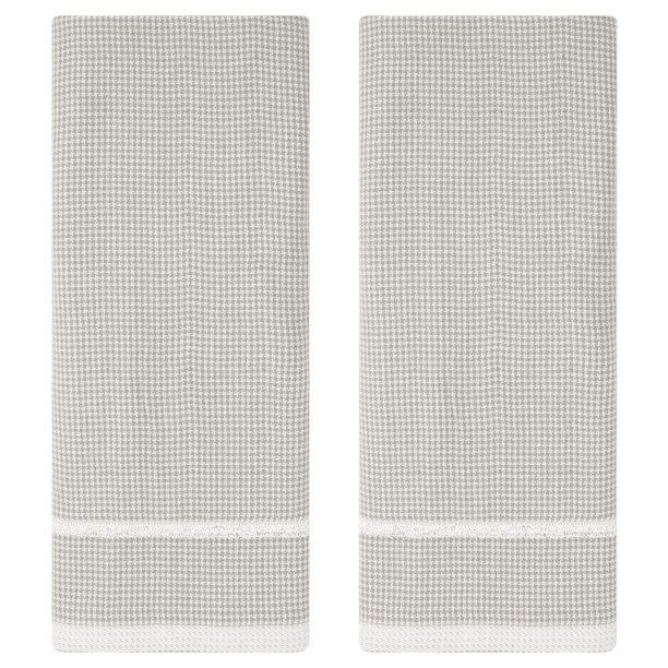 REGALWOVEN Juego de Toallas de Mano Decorativas a Rayas para Baño, Toallas Faciales de Algodón Suaves y Absorbentes para Spa, Baño, Gimnasio, Cocina Caqui 2 Piezas