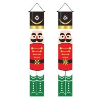 Bothyi - Bandera De Navidad Bandera De Puerta Pareado De Letrero De Porche De Navidad Para Pared De Cerca Estilo De Año Nuevo C