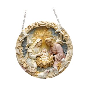 Magideal - Ornamento De Escena De Natividad Natividad Adorno Navideño Decoración De Decoración De Pascua Decoración De Árboles De Navidad Para Festivales De