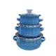 thumbnail image 2 of Juego De 3 Miniollas Esmaltadas, Juego De Utensilios De Cocina Portátiles Universales Esmaltados Para Cocinar En Casa, Azul Claro, 2 of 5