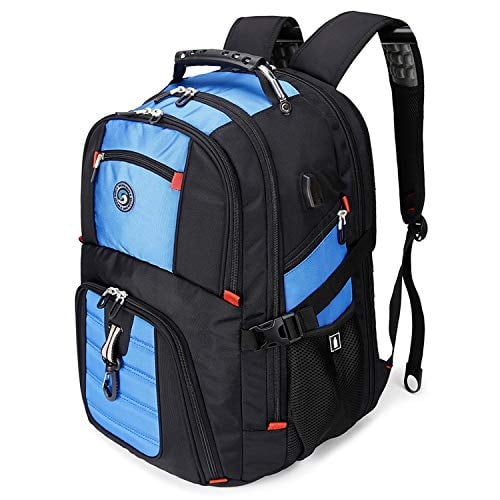 Shrradoo - Mochila Viaje Gran Tamaño 52l Con Puerto Usb Para Portátil 17 H/m (azul)