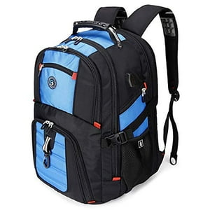 Shrradoo - Mochila Viaje Gran Tamaño 52L Con Puerto Usb Para Portátil 17 H/M (Azul)