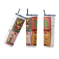 Sm - Termo Botella Térmica Mug Grinch Navidad De Acero Inoxidable Celeste