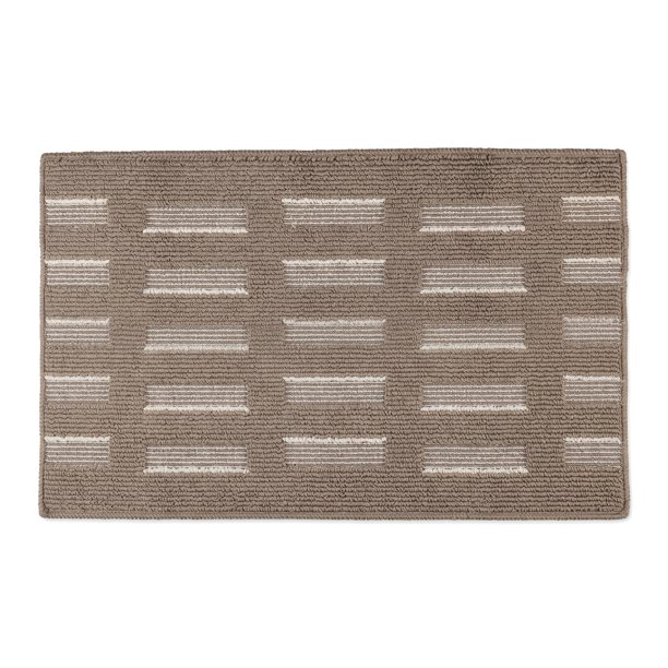 REGALWOVEN Alfombra Geométrica para Puerta Interior Exterior Impermeable Alfombra de Bienvenida para Puerta Principal, Alfombra Raspadora para Atrapar Suciedad, Alfombra Marrón 32" x 20"