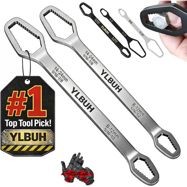 Juego 4 llaves autoajustables doble extremo 3-24mm fontanería bici automóvil