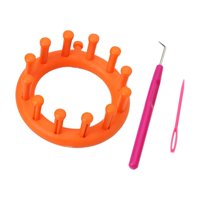 Magideal - Telar De Tejer Pequeño, Telar De Gorros Para Principiantes Con Herramienta De Selección De Telar Y Dispositivo De Tejer Con Alfileres, Telar Para Cale