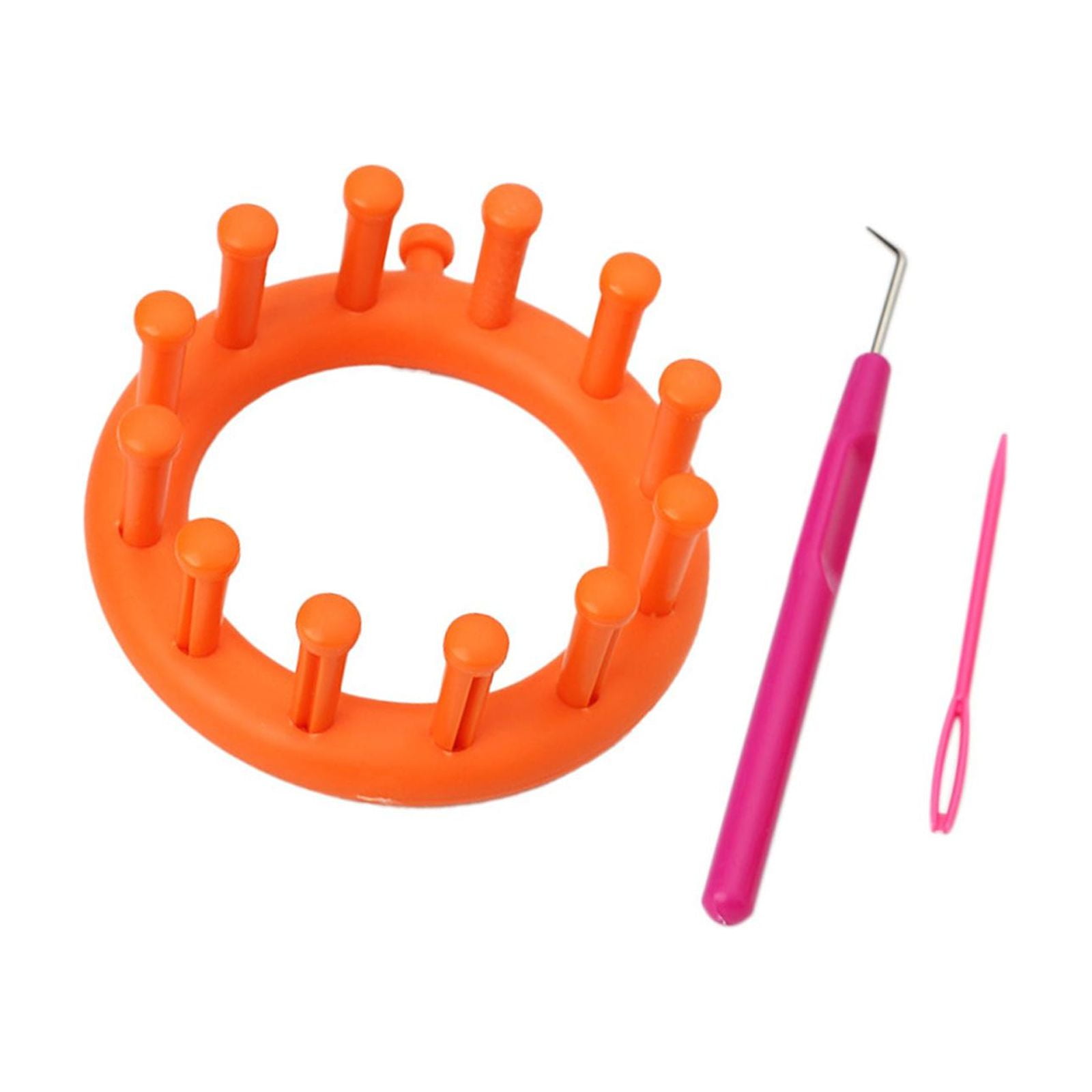 Magideal - Telar De Tejer Pequeño, Telar De Gorros Para Principiantes Con Herramienta De Selección De Telar Y Dispositivo De Tejer Con Alfileres, Telar Para Cale