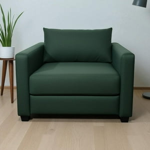 Diseños Valestrini - Sofa Cama Multifuncional Un Cuerpo Lino Verde