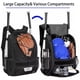 thumbnail image 3 of Bolsa de béisbol DAFISKY, mochila de softball para jóvenes y adultos, negra, 3 of 7