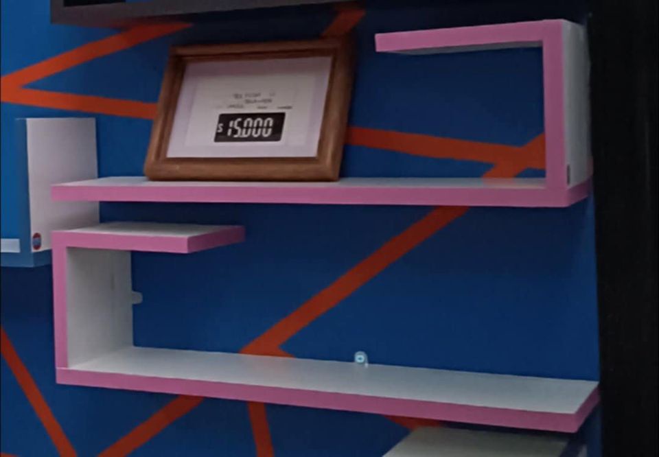 Kouzi - Set De 2 Repisas Modelo C Borde Rosado