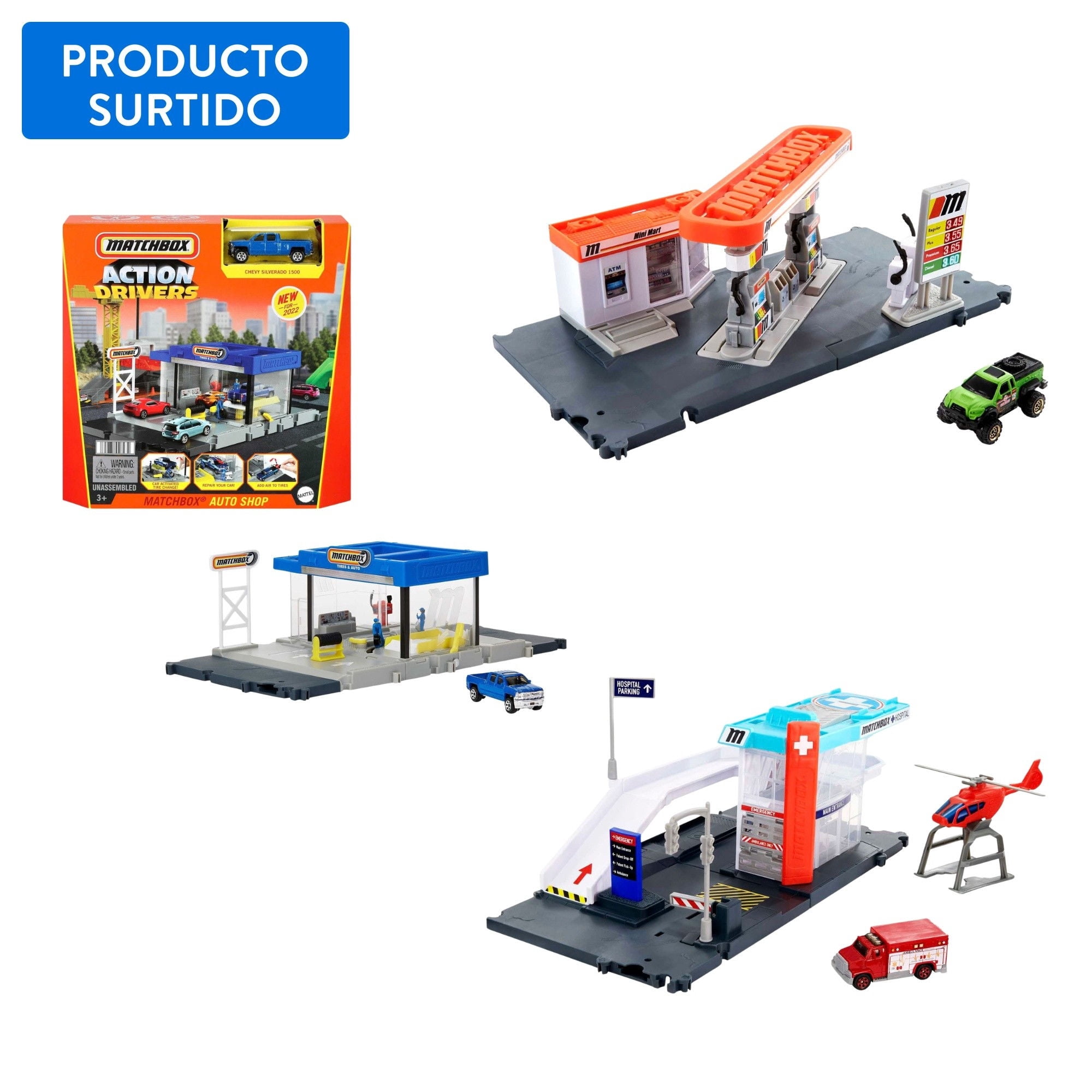Figura de Acción Matchbox Playset Acción Conectable Auto 1:64 Ciudad 3+