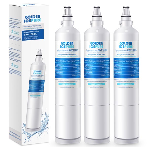 Filtro de agua GOLDEN ICEPURE 3 unidades de repuesto para LG LT600P