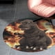 thumbnail image 4 of GODZILLA Alfombra Redonda de Felpa Coral, Antideslizante, No Desprende Pelusas, Lavable y Duradera para Salón, Dormitorio y Habitación de Niños 60cm, 4 of 6