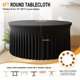 thumbnail image 2 of Mantel redondo GALLETY 132 cm negro - paquete de 8, 2 of 9