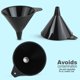 thumbnail image 5 of Set de Embudos KarZone 3 unidades de boca ancha 17 cm anti-derrame, 5 of 6