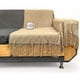 thumbnail image 2 of Manta decorativa tejida para sillón, piecera o cama color beige, 2 of 2