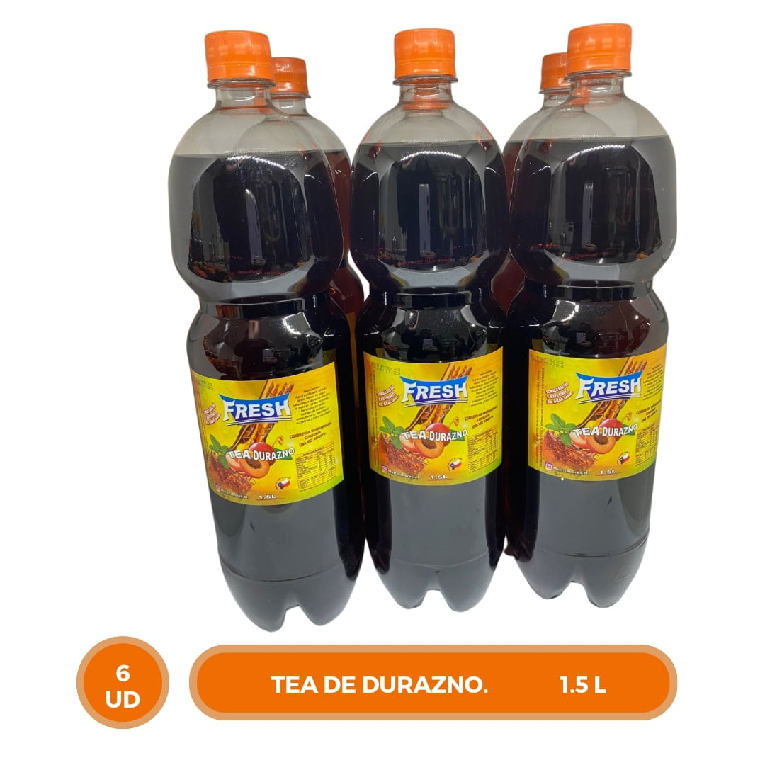 Freshtea - Té Helado Negro Sabor Durazno Sixpack 1,5l