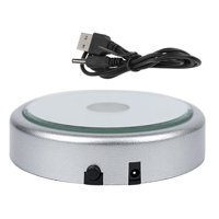 Ioensy - Base De Pantalla Led Redonda Led Base Luminosa Colorida Para Manualidades Botellas De Joyería Plata