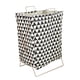 thumbnail image 1 of alambre de hierro x-marco cesta de ropa plegable cesta de ropa bolsa de almacenamiento negro, 1 of 3