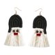 thumbnail image 2 of Pendientes De Tejido Serie De Navidad Regalos De Papá Noel Bohemio Para Mujeres Festivas Borla Negra, 2 of 5