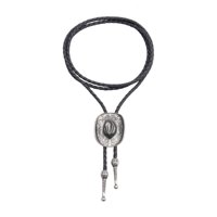 Magideal - Sombrero De Vaquero Occidental 3D, Corbata De Bolo, Accesorios De Cuero De Pu, Regalo Retro Ajustable Americano, Collar De Moda, Corbata Para Hallowee Argén