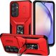 thumbnail image 1 of Funda Armada para Samsung Galaxy A55 5G con Tapa Deslizante y Soporte Magnético Giratorio Rojo, 1 of 5