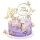 thumbnail image 1 of Decoración de pastel de mariposa, Decoración de pastel de mariposa de oro metálico de feliz cumpleaños, Decoración de pastel de feliz cumpleaños, 1 of 7