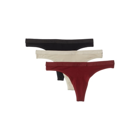 Tanga Calvin Klein Modern Logo Para Mujer, Paquete De 3, Talla L