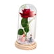 thumbnail image 3 of Regalos De Flores De Rosas Decoración Romántica De San Valentín Rosa Iluminada En Cúpula De Vidrio Propuesta De Base De Madera, 3 of 3
