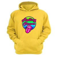 Genérico - Polerón Canguro The Rolling Stones Amarillo Talla Xl Unisex