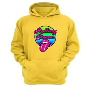 Genérico - Polerón Canguro The Rolling Stones Amarillo Talla Xl Unisex