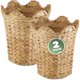 thumbnail image 1 of Cubo de basura 84ECO - Juego de 2 cestas de mimbre con borde festoneado, 1 of 7