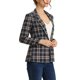 thumbnail image 4 of INSPIRE CHIC Blazers de regreso a clases para mujeres, solapa con muesca, manga larga, un botón, blazer de cuadros, azul oscuro, talla L, 4 of 6