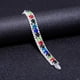 thumbnail image 2 of Luxury Birthstone Tennis Bracelet - Three Rows of Shiny Zircon - Colorful Watchband Bracelet for Women & Girls, 2 of 5
