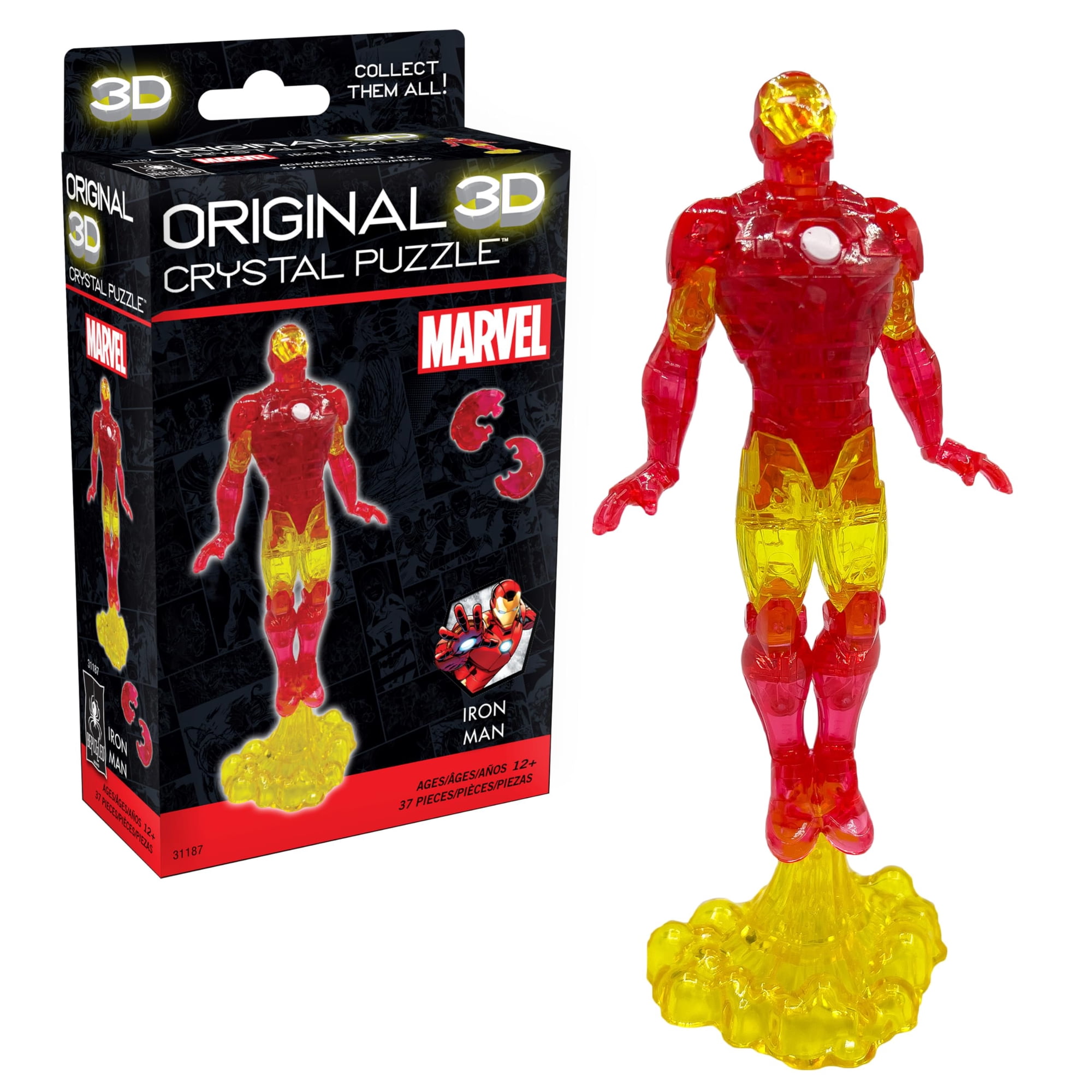 Bepuzzled - El Rompecabezas De Cristal 3d Desconcertó Al Superhéroe De Marvel Iron Man