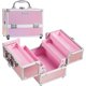 thumbnail image 1 of Estuche de maquillaje FRENESSA de 4 niveles con forro rosa con cierre, 1 of 7