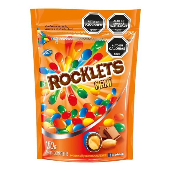 Chocolate Rocklets Maní, 150 g
