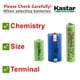 thumbnail image 4 of Baterías Kastar 6 unidades 1,2 V 2200 mAh Ni-MH 5 x 1,5 x 1,5 cm, 4 of 5