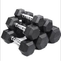 Inaltum Fitness - Unidad Mancuerna Hexagonal Caucho Goma Crossfit 17.5Kg