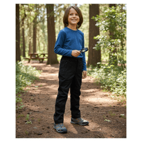 Genérico - Pantalon Softshell Cintura Mixta Para Niños Con Micropolar Senderismo