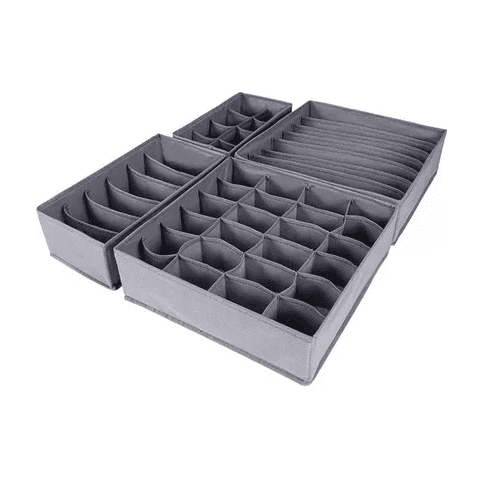 Genérico - Juego De 4 Organizadores Para Ropa Interior