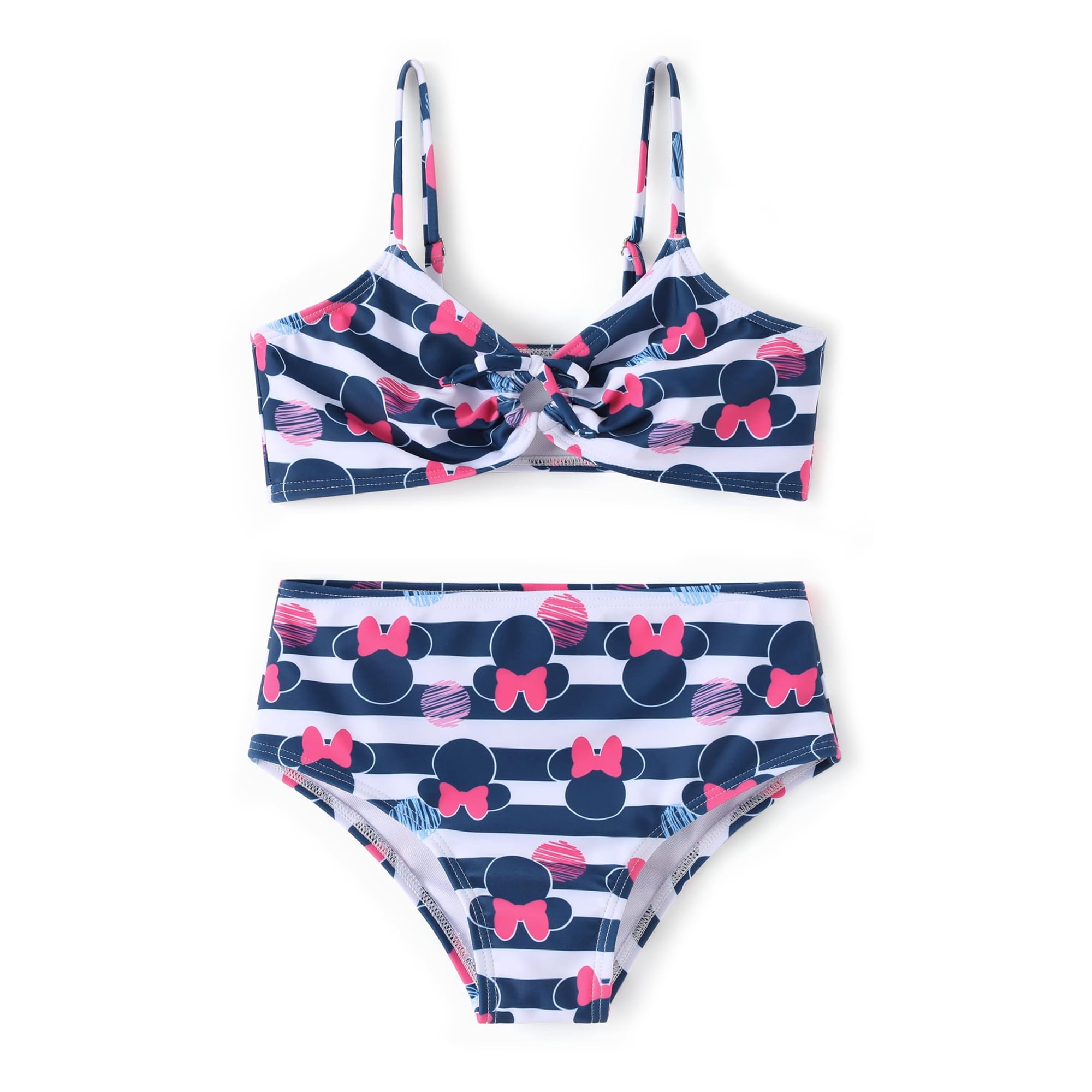Traje De Baño Disney Minnie Mouse De 2 Piezas Para Niñas De 3 A 13 Años