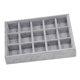 thumbnail image 5 of Caja De Bandeja De Exhibición De Joyería Apilable De Terciopelo Gris Para Joyería 15 Grid, 5 of 5